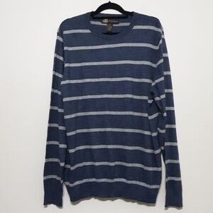 Oleg Cassini sweater pullover men XXL Soft Cozy stripped cashmere Granpa Event